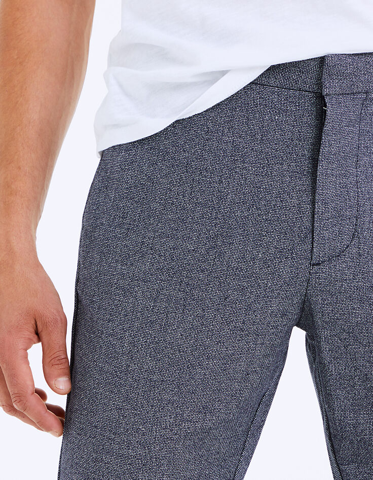 Marine faux-uni slim chino-broek voor heren-4 Marine faux-uni slim chino-broek voor heren-4