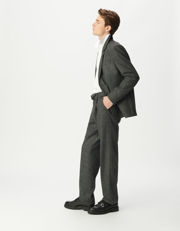 Men’s grey tweed-look suit jacket-2