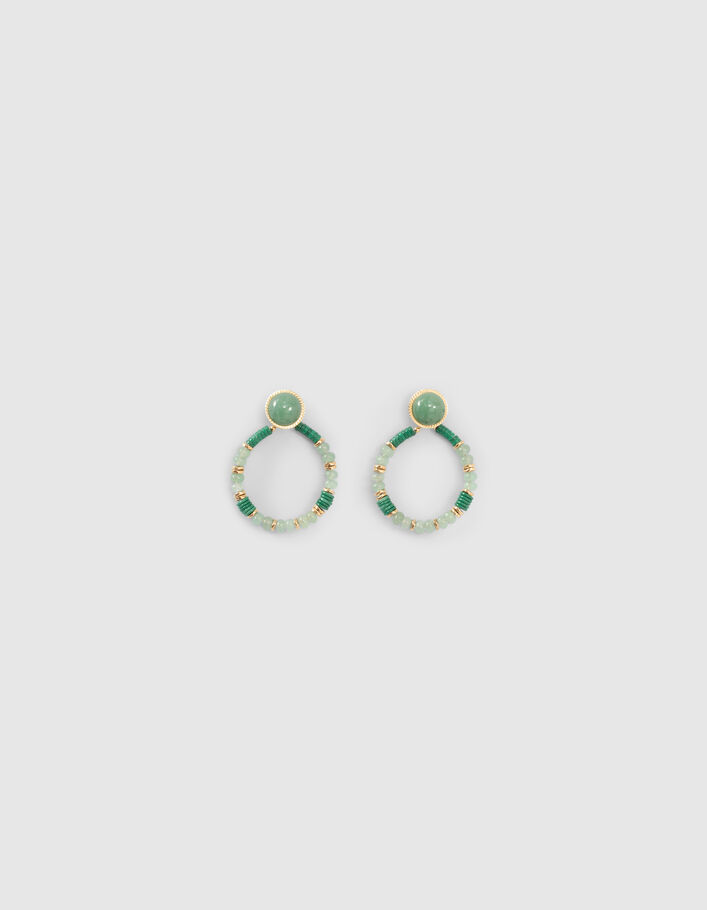 Boucles d'oreilles en perles de turquoise africaine Femme - IKKS