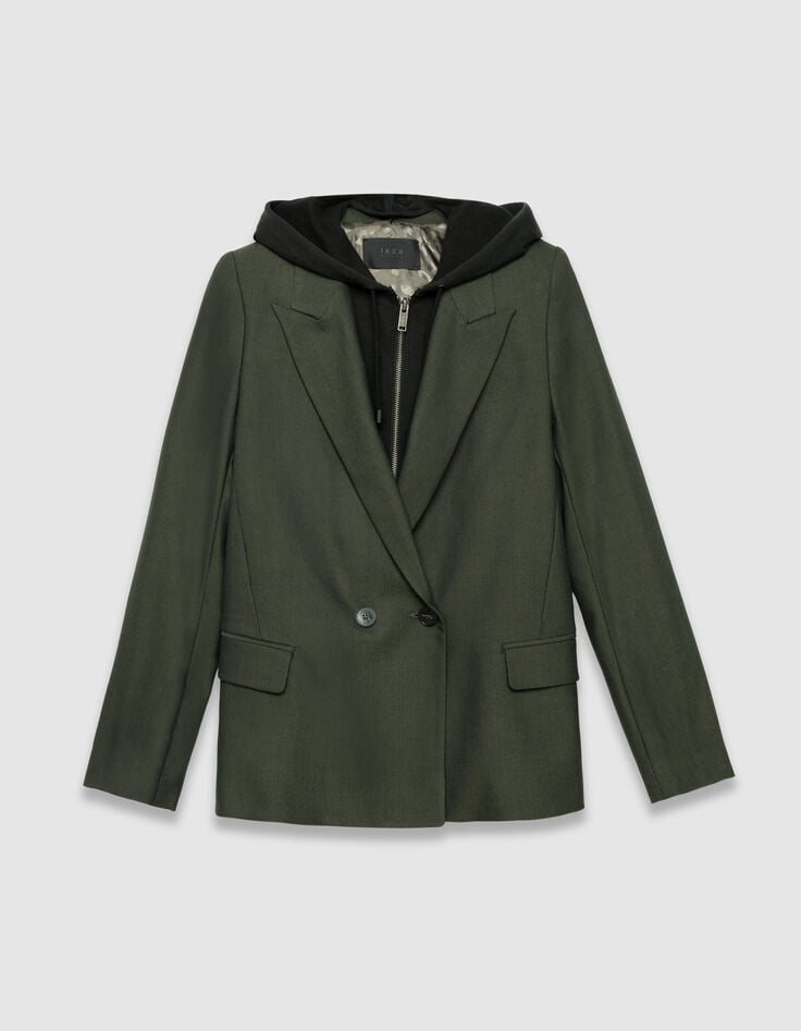 Veste de tailleur kaki parementure amovible Femme-6 Veste de tailleur kaki parementure amovible Femme-6