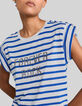 Camiseta marinera rayas cobalto mujer-4