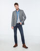 Americana gris ratón tweed efecto rayas Hombre-6