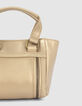 Sac LE 1440 NANO GOLD matelassé chevrons femme-5
