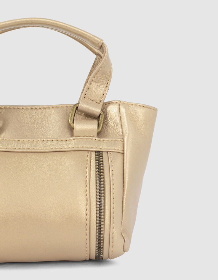 Sac LE 1440 NANO GOLD matelassé chevrons femme-5 Sac LE 1440 NANO GOLD matelassé chevrons femme-5