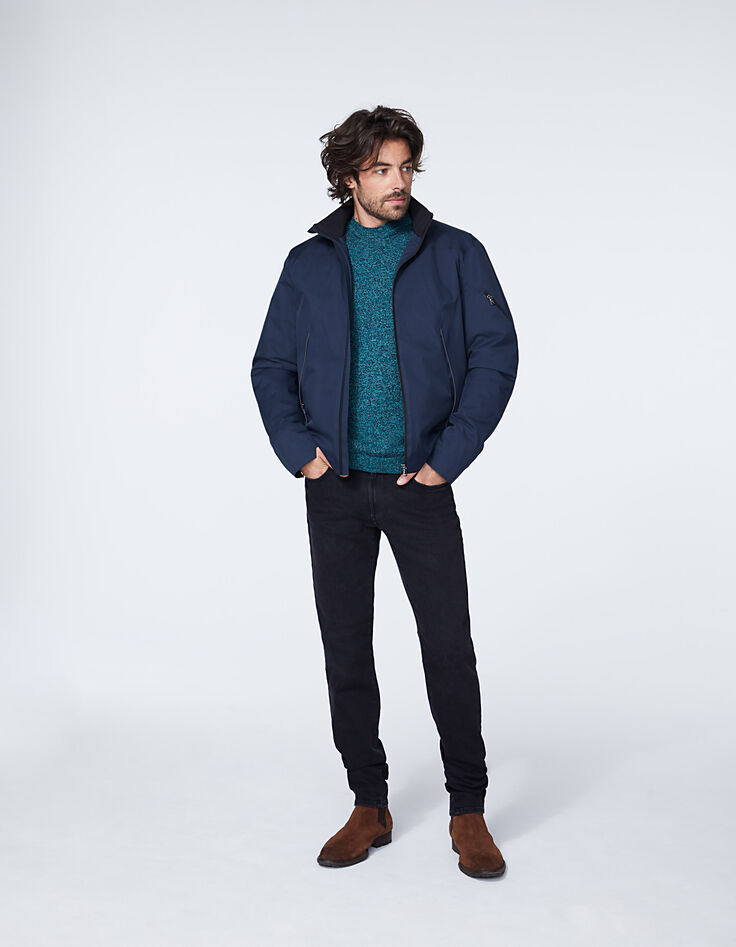 Pull camaïeu de vert en tricot mouliné Homme-6