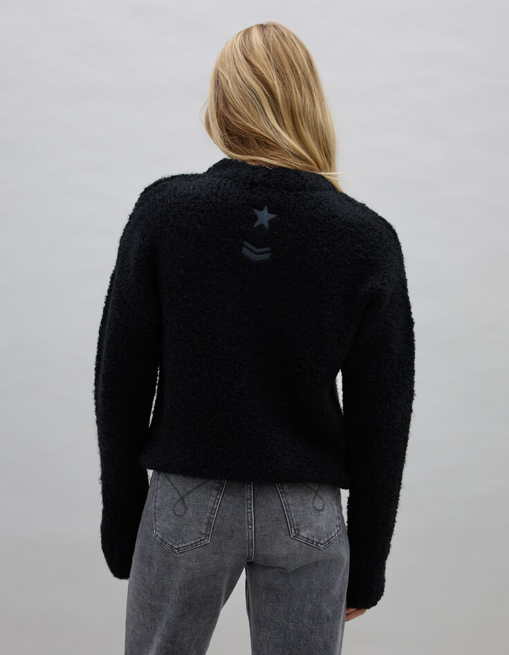 Schwarzer Damenstrickpullover IKKS x DUVILLARD-2