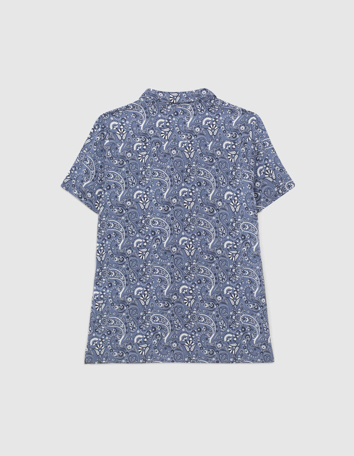 Boys’ slate bandana print Ecovero® shirt - IKKS