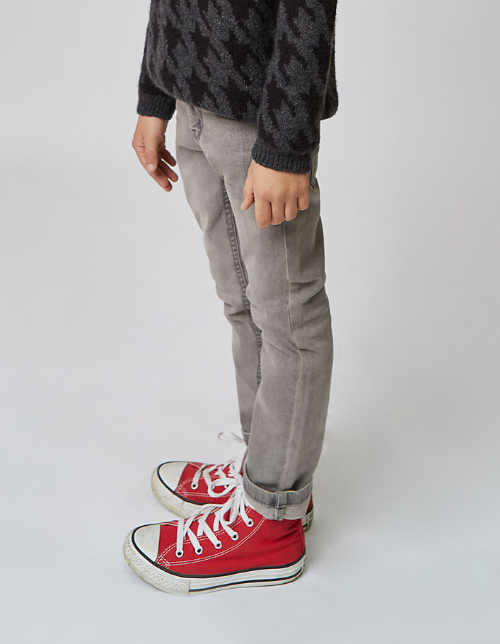 Boys’ slim grey trousers-1
