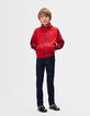 Unwashed SLIM jeans met badge en borduursel jongens-2