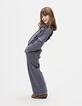 Girls’ blue corduroy jumpsuit-1