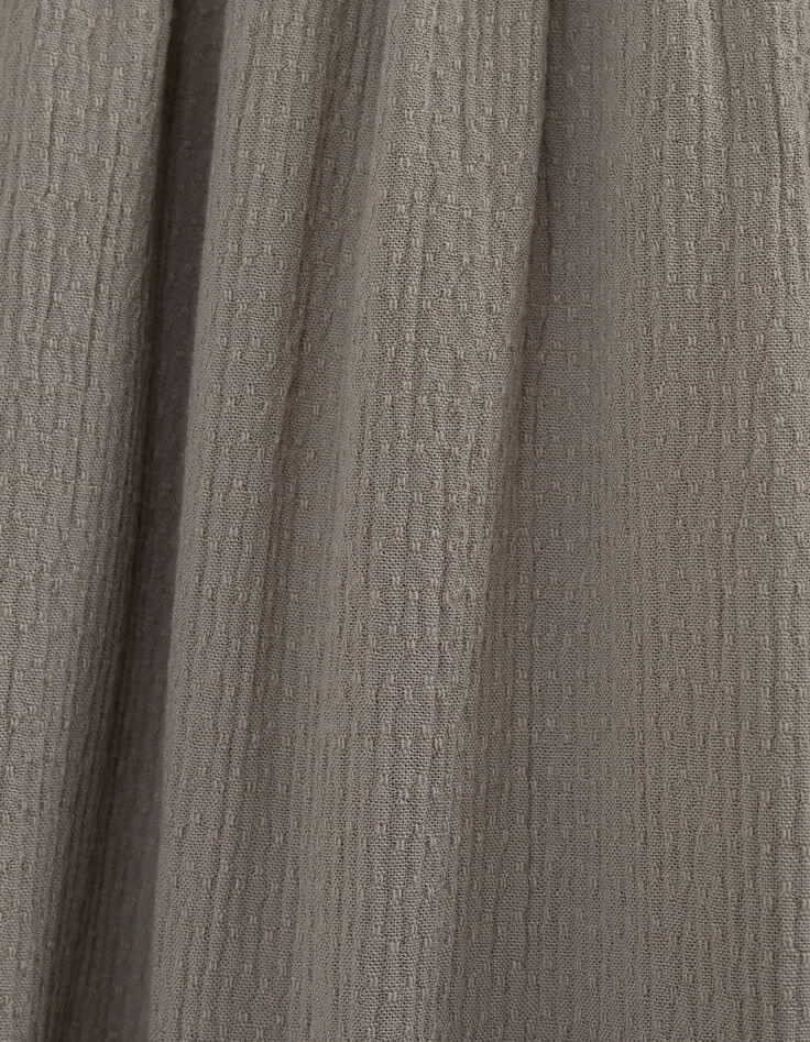 Robe fines bretelles kaki à smocks fille-9