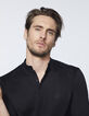 Men's black Interlock long sleeve polo shirt-4