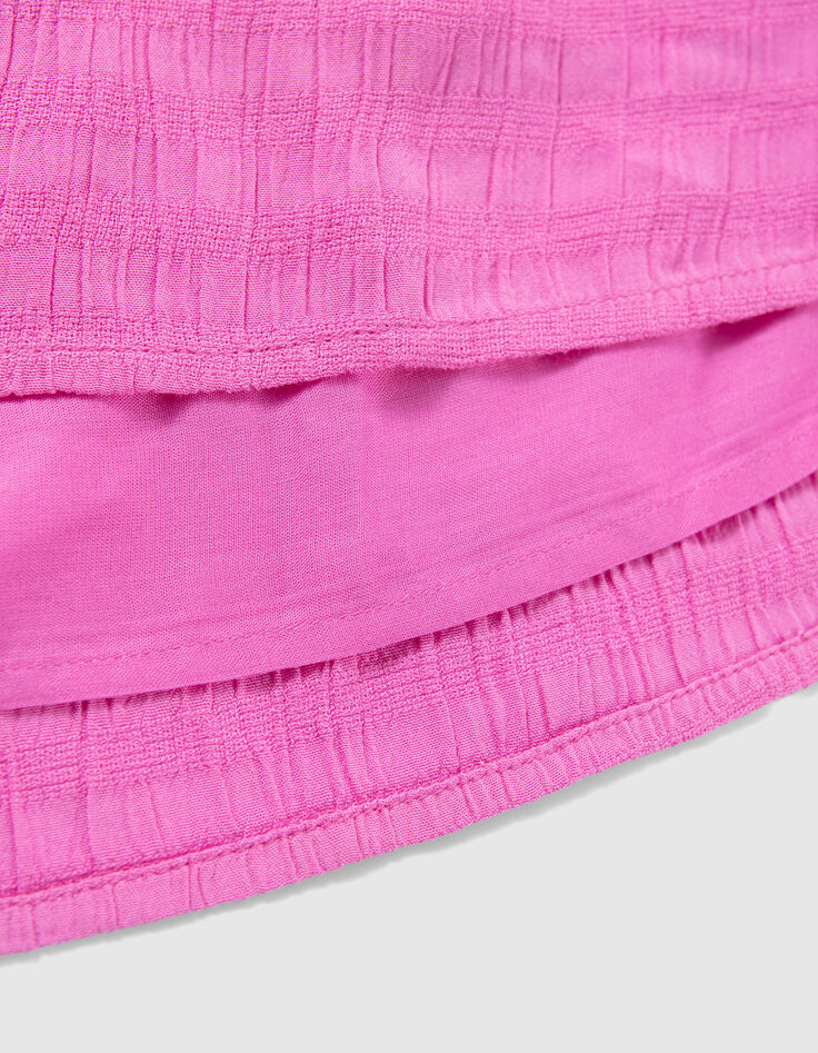 Rosa Mädchentop mit freiem Rücken und Perlen-6