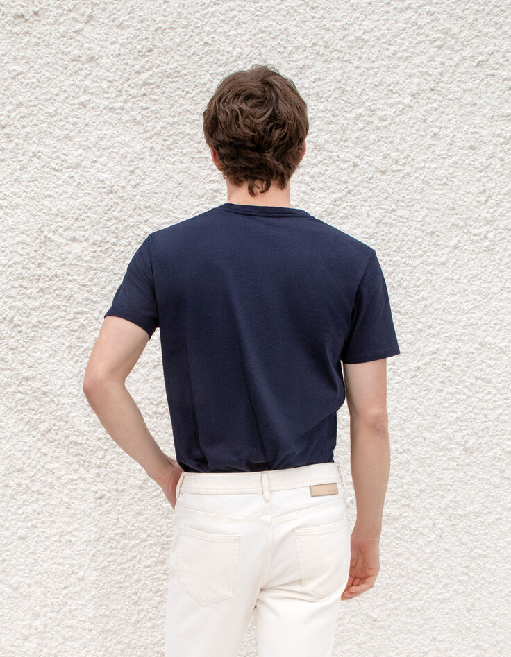 Camiseta azul marino surferos y sol Hombre-3