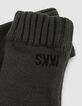 Jungen-Handschuhe Khaki, recycelter Strick,-5