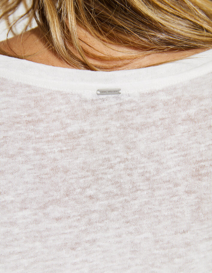 Camiseta crudo flocado arcoiris mujer-5