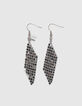 Zilverkleurige oorbellen mesh dames-1