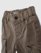 Khaki Cargohose für Babyjungen -2