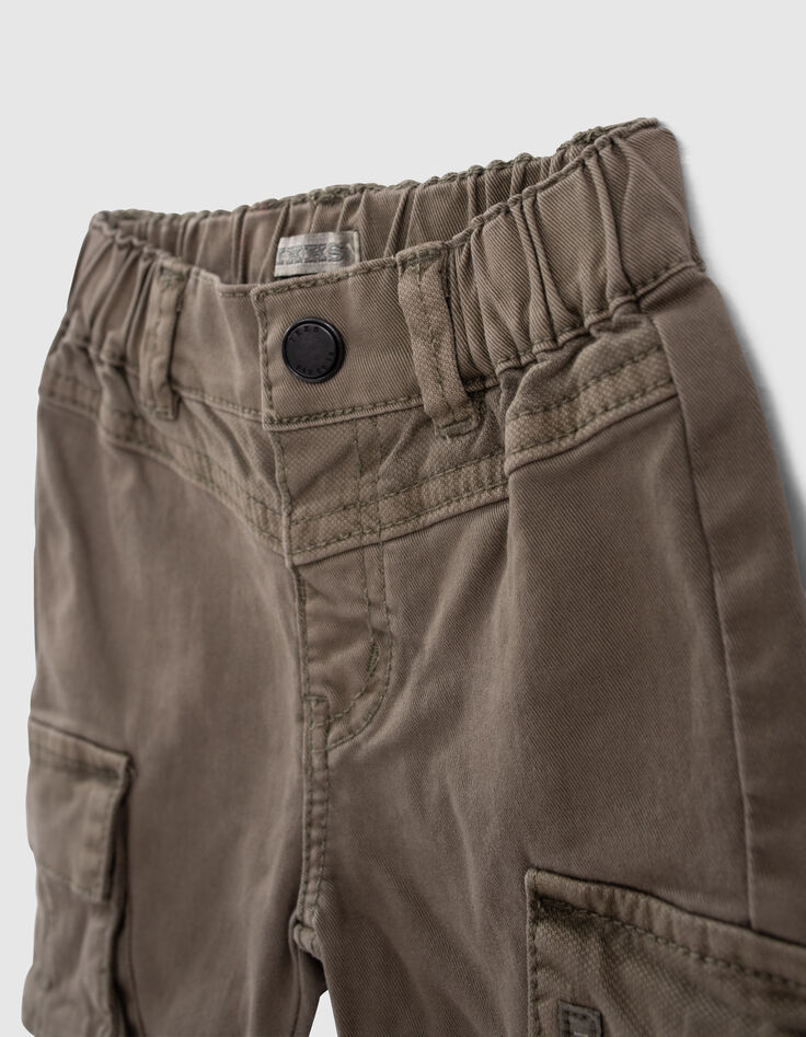Khaki Cargohose für Babyjungen -2