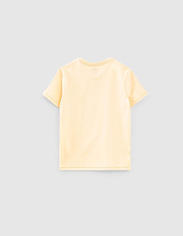 Boys’ medium yellow organic T-shirt + skateboard image - IKKS