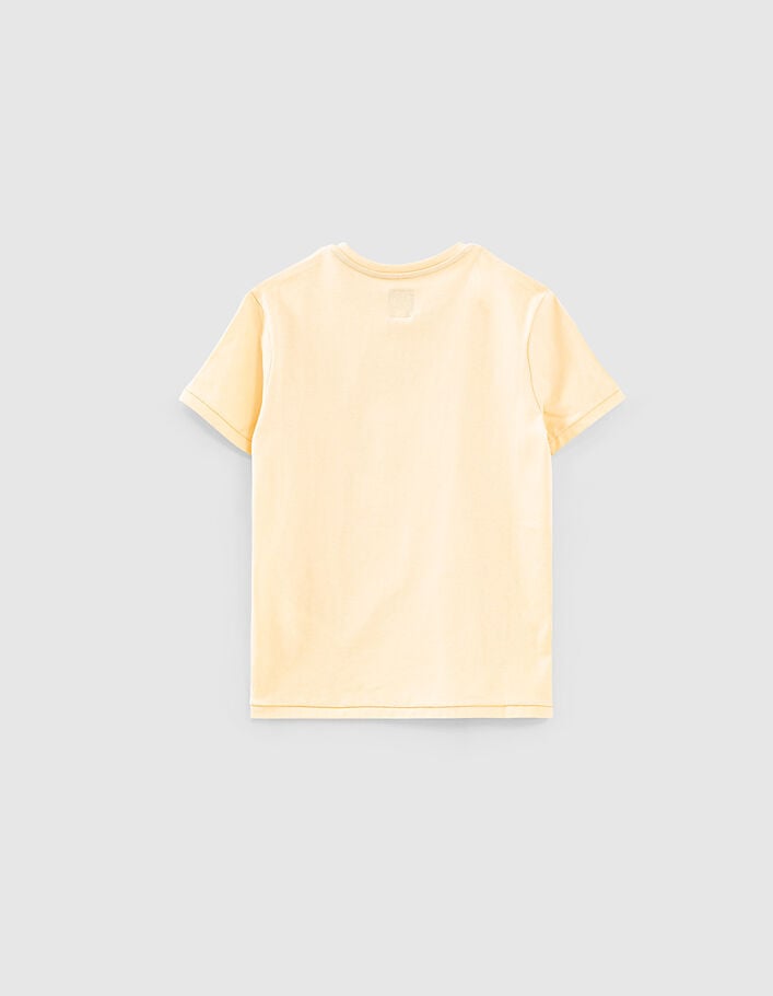 Camiseta amarillo medio skate algodón ecológico niño -3