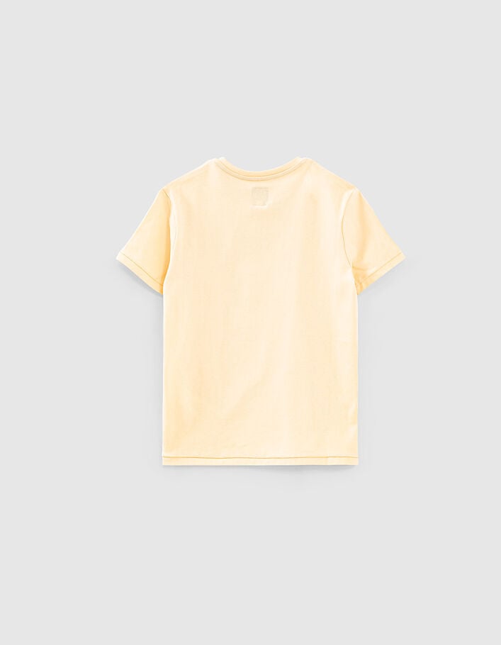 Boys’ medium yellow organic T-shirt + skateboard image - IKKS