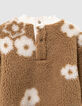Beige sweater sherpa bloemenmotief meisjes-5