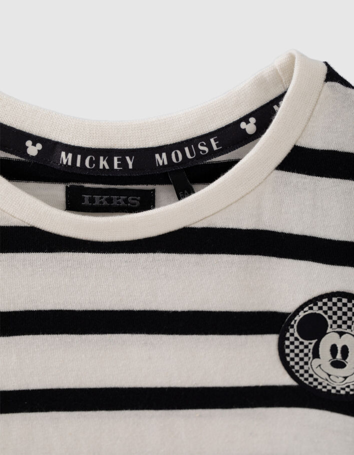 White IKKS–MICKEY T-shirt with black stripes - IKKS