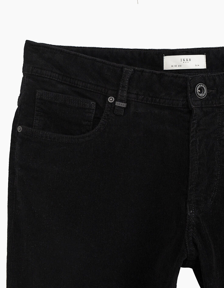 Pantalón SLIM negro de pana fina Hombre-2