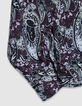 Women's flowing burgundy paisley shirt-8