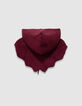Girls’ pink glittery knit cowl with bow decor-3