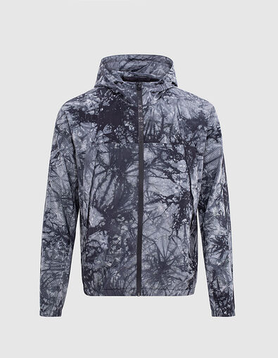 Men’s slate tie-dye nylon WINDBREAK jacket - IKKS