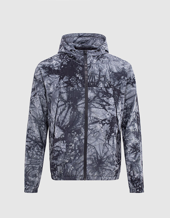 Blouson gris ardoise en nylon tie and dye WINDBREAK Homme-2