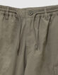 Boys’ khaki wide-leg cargo trousers-3