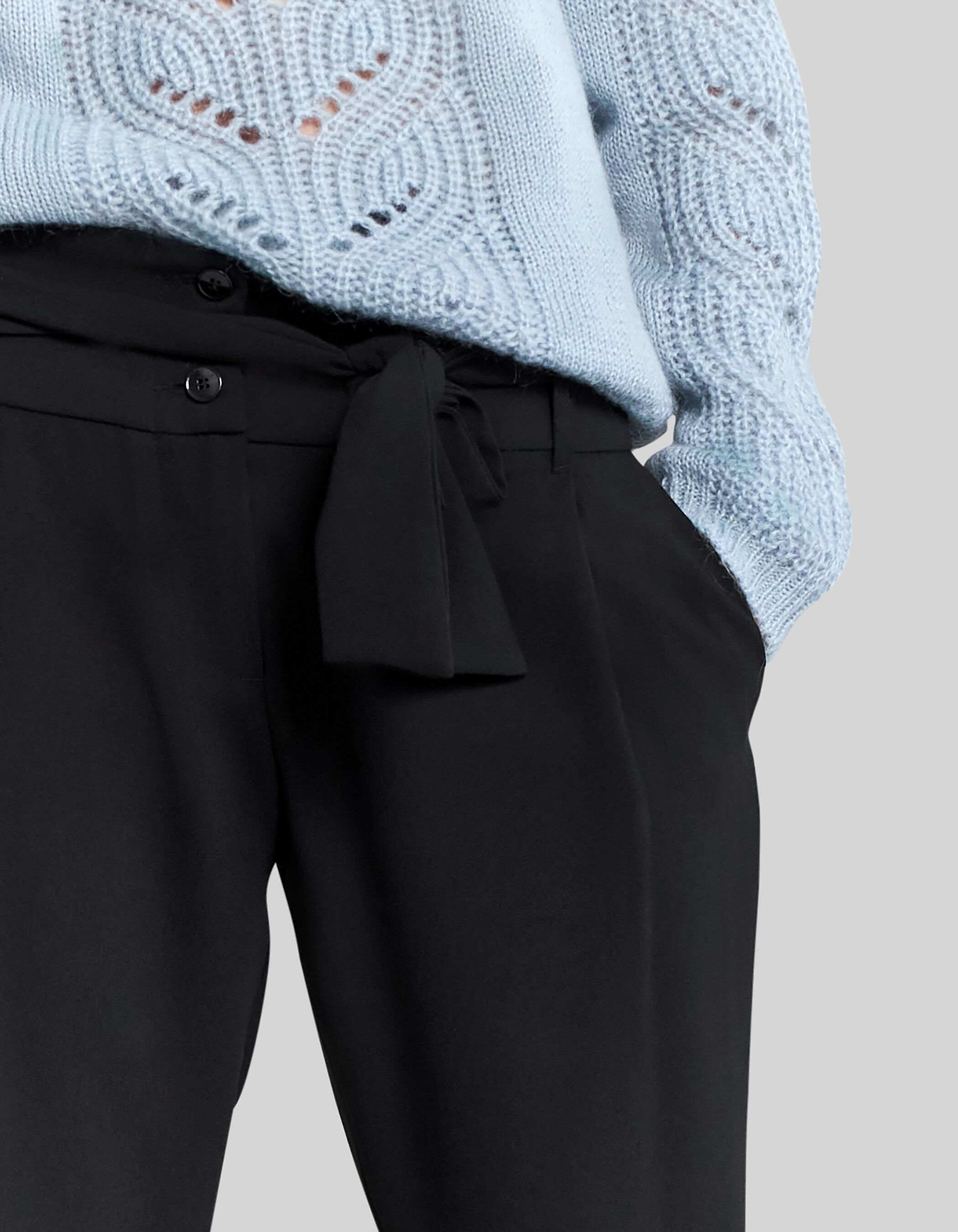 Pantalon femme best sale taille haute noir