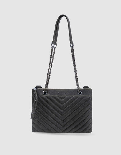 Sac pochette 1440 Reporter kaki cuir effet croco Femme - IKKS