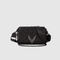 Women’s black checkerboard woven leather TORINO 111 bag - IKKS image number 6