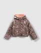 Plumas reversible rosa cobrizo y Sherpa niña-1