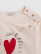 Camiseta crudo algod&oacute;n coraz&oacute;n y mensaje beb&eacute; ni&ntilde;a-5