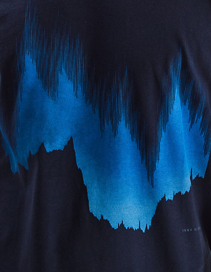 Men’s dark blue DRY FAST backlit T-shirt - IKKS