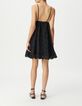 Robe fines bretelles noire broderie anglaise Femme-3