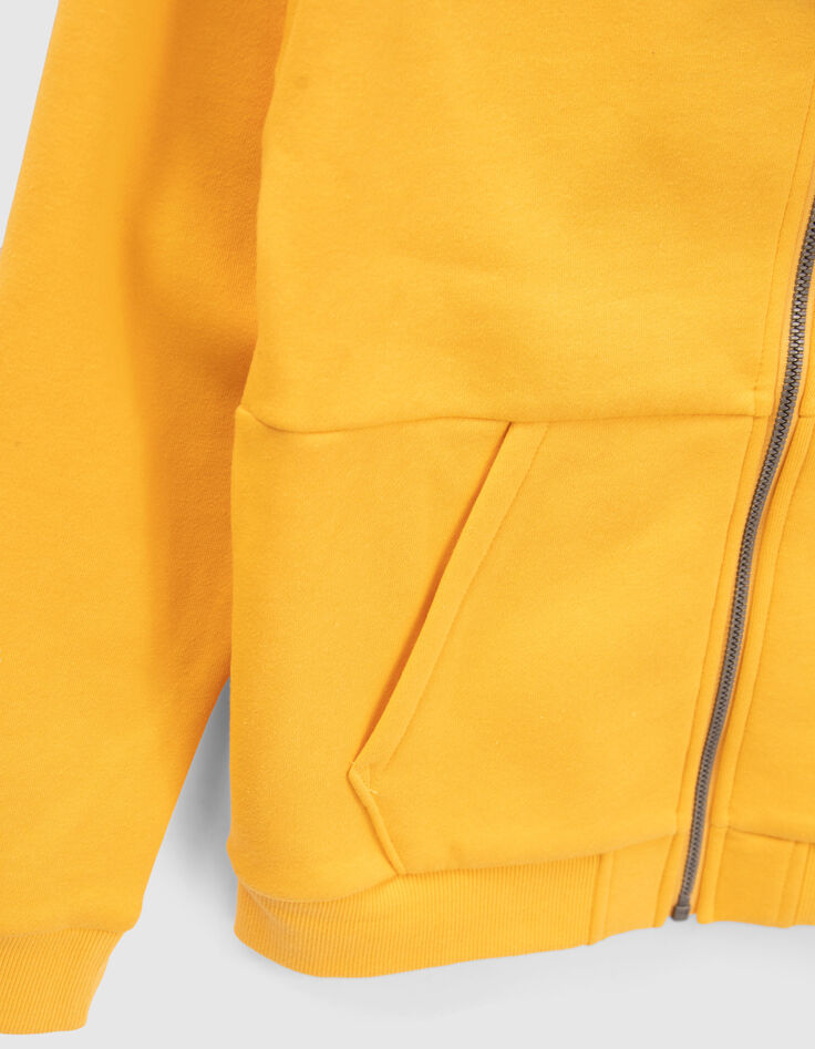 Cardigan jaune message embossé manche garçon-5