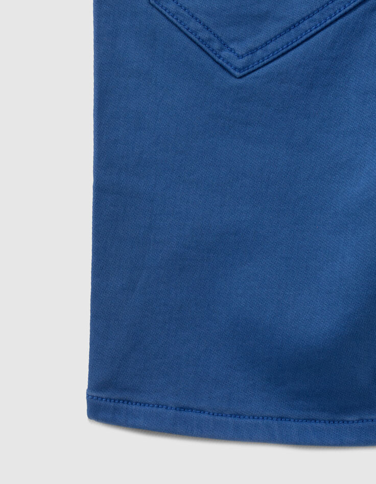 Elektrisch blauwe bermuda elastische taille jongens-5