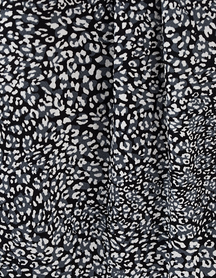 Knöchellange Damenchiffonhose mit Panterprint-2
