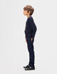 Unwashed SLIM jeans met badge en borduursel jongens-3