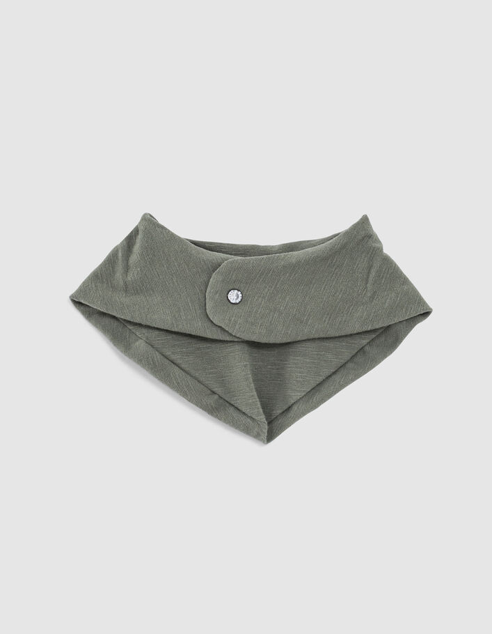Hell khaki Babylätzchen aus Biobaumwolle mit Rocker-Print-4