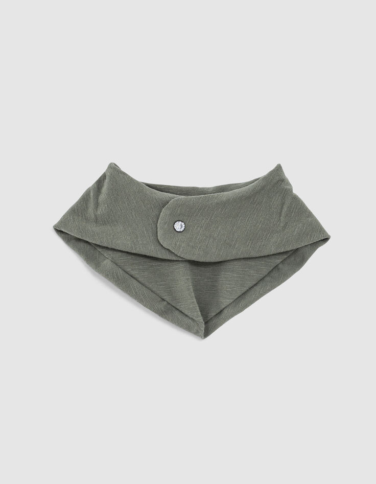 Hell khaki Babylätzchen aus Biobaumwolle mit Rocker-Print-4