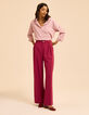 Pantalon de tailleur large rose I.Code-1