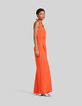 Women’s orange backless jumpsuit-2