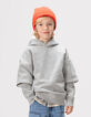 Boys&rsquo; grey hoodie with XL image on back-1
